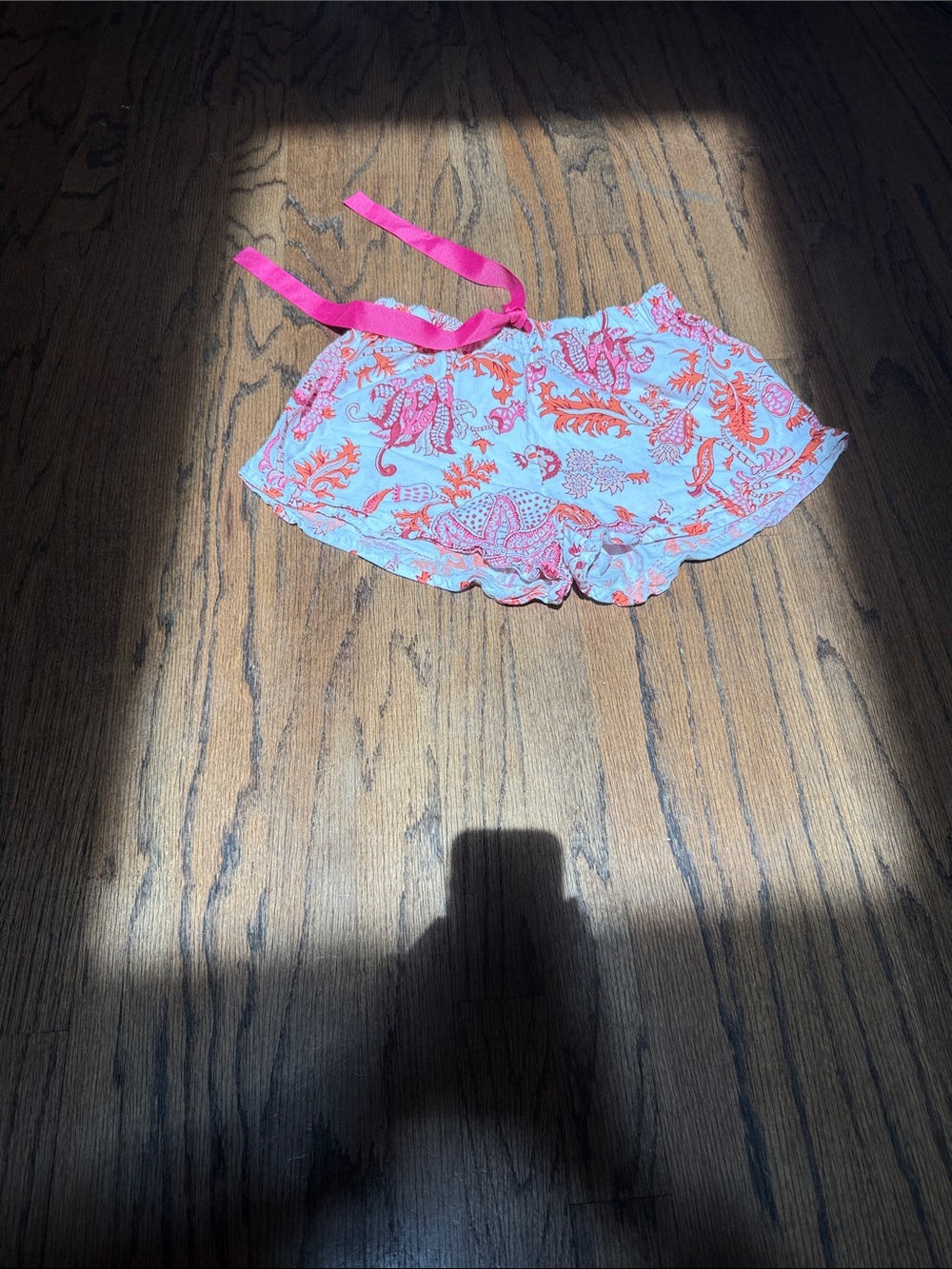 Girls Coral & Pink Sea Life pj shorts